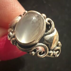 925 STERLING Silver Moonstone Ring